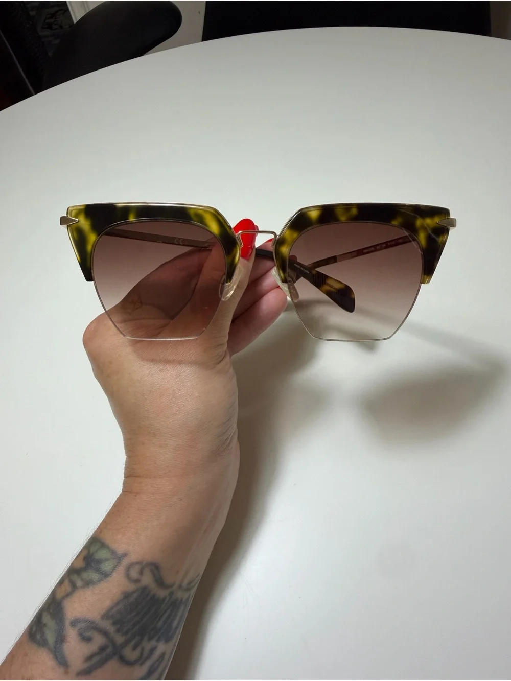 rag & bone Tortoiseshell and Gold Sunglasses